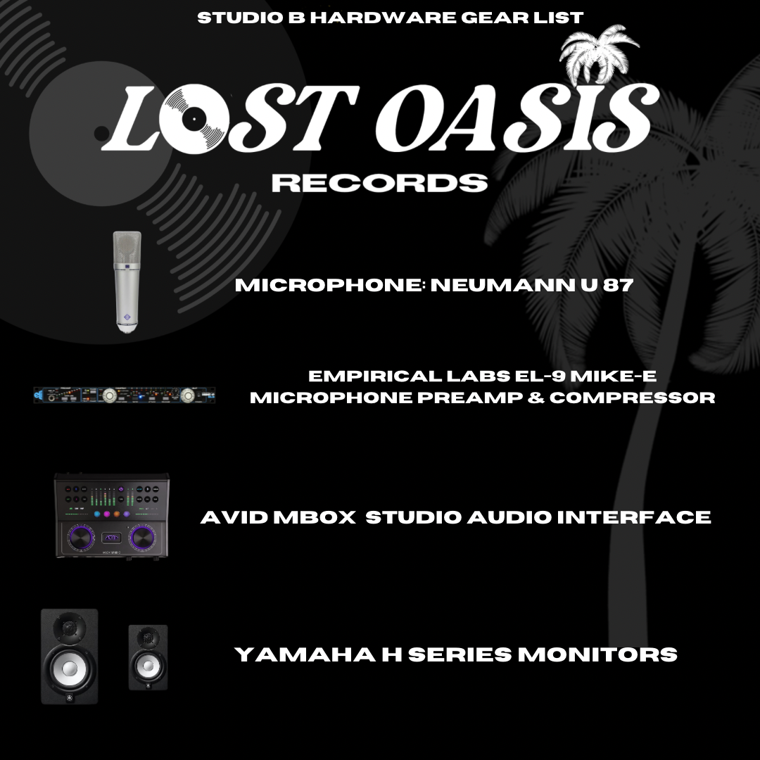 Studio B Hourly Rates w/ Engineer.