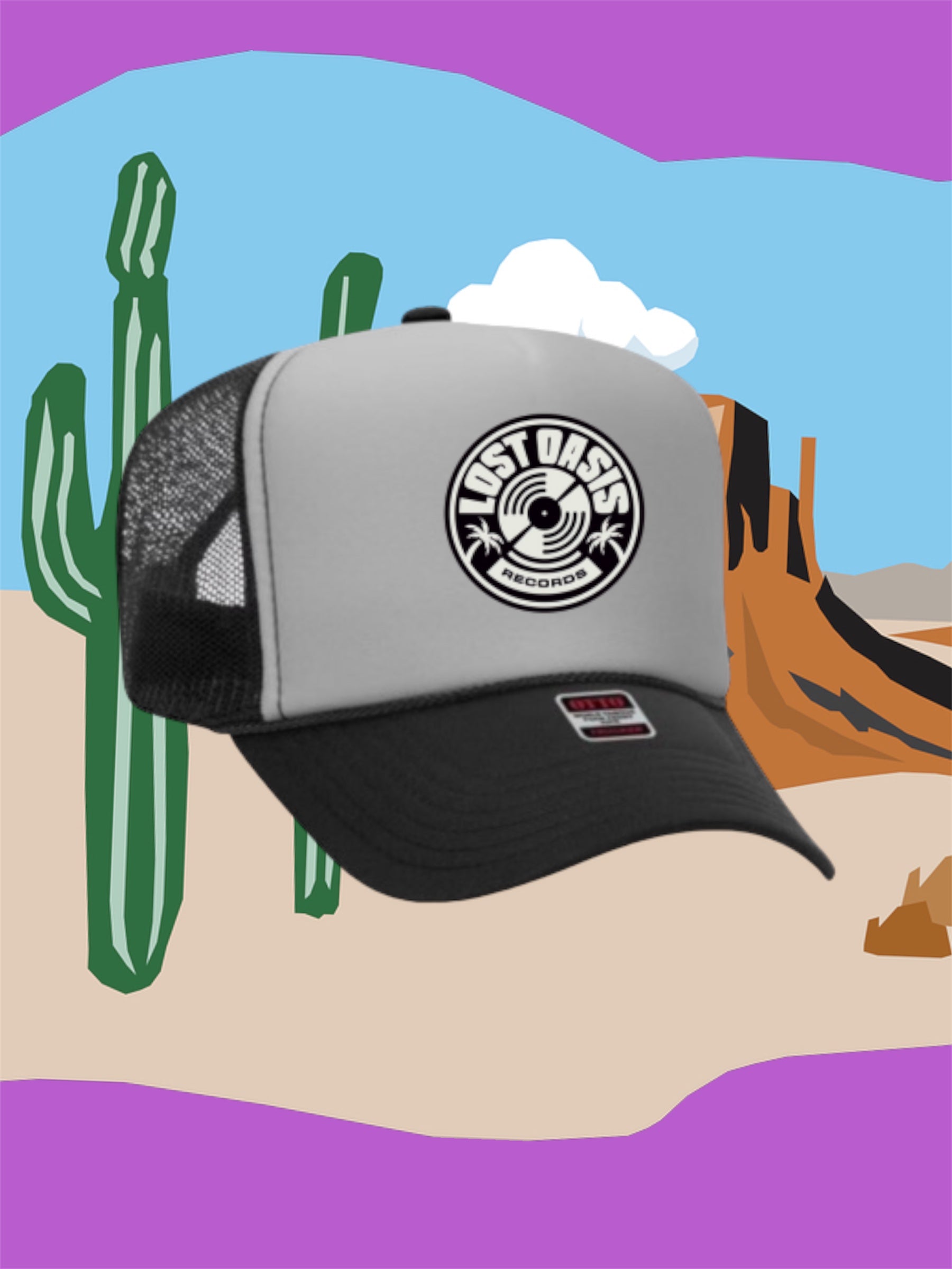 LOST OASIS RECORDS CIRCLE LOGO HAT.